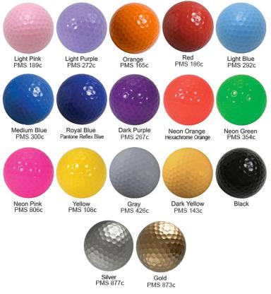 12 Pack Colored Golf Balls