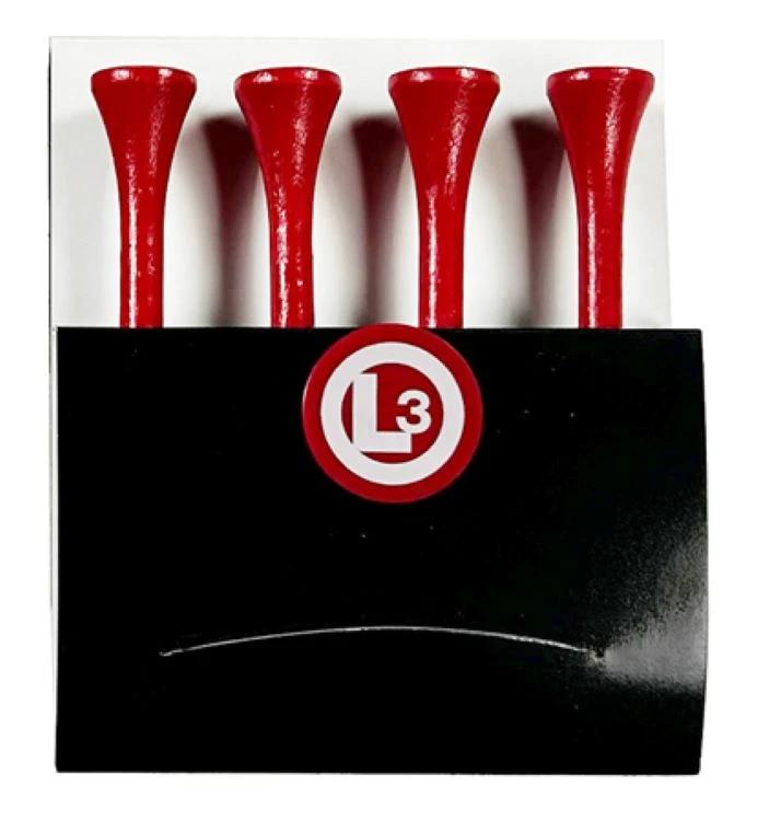 Golf Tee Matchbook w/Four 2 3/4" Tees & 1 Ball Marker w/Full Bleed