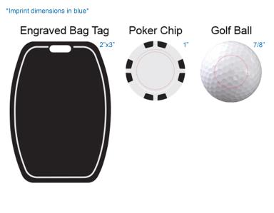 Golf Tournament Towel Pack with Laser Engraved Bag Tag