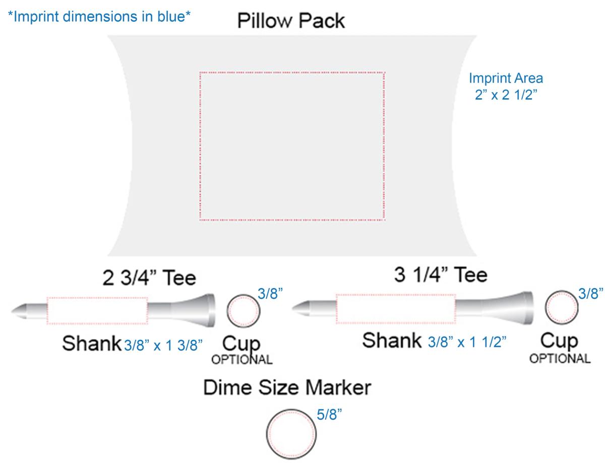 Golf Tee and Marker Pillow Pack