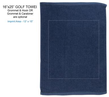 Golf Towel 16 x 25 colored