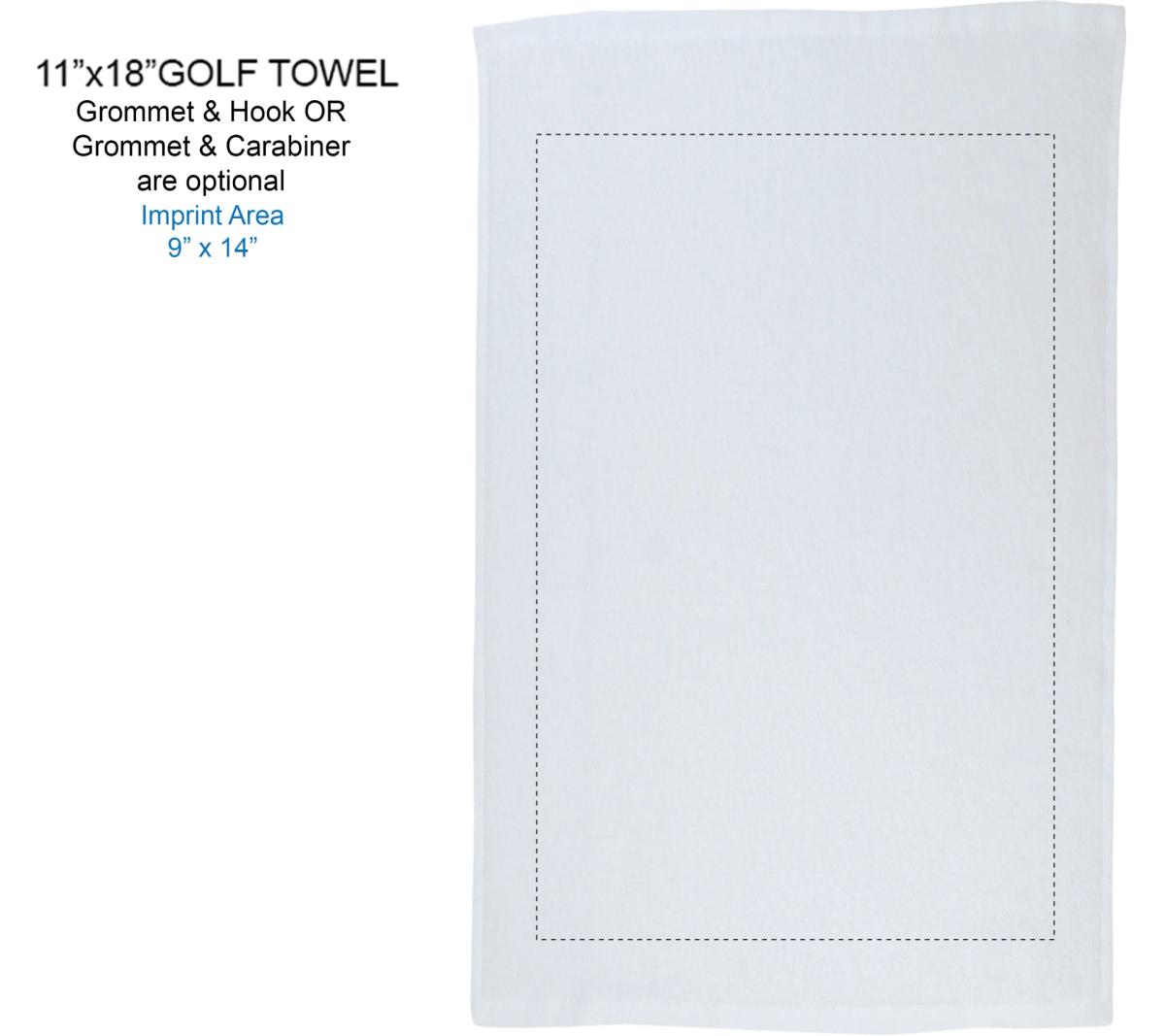 Golf Towel - White (11"x18")