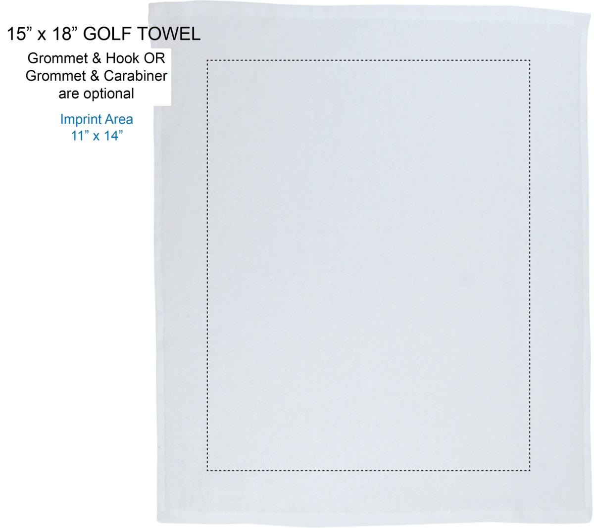 Golf Towel - White (15"x18")