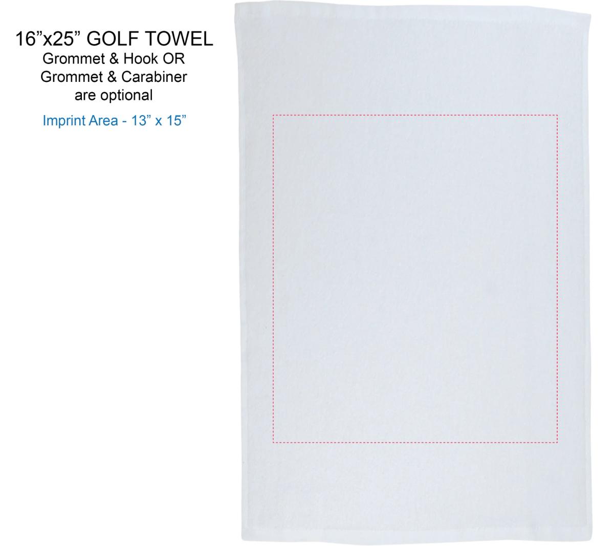Golf Towel - White (16"x25")
