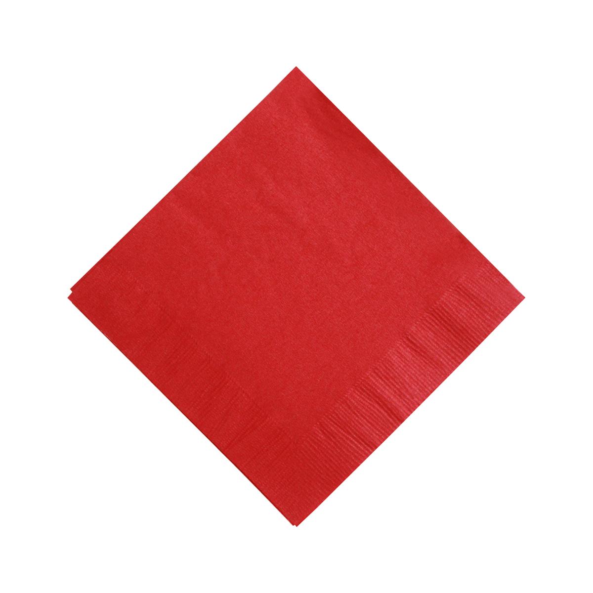 Red 3 Ply Beverage Napkins