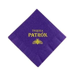 Purple 3 Ply Beverage Napkins