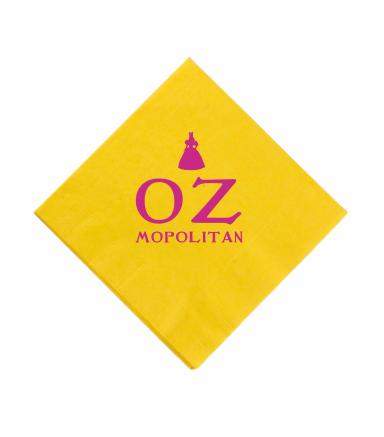 School Bus Yellow 3 Ply Beverage Napkins