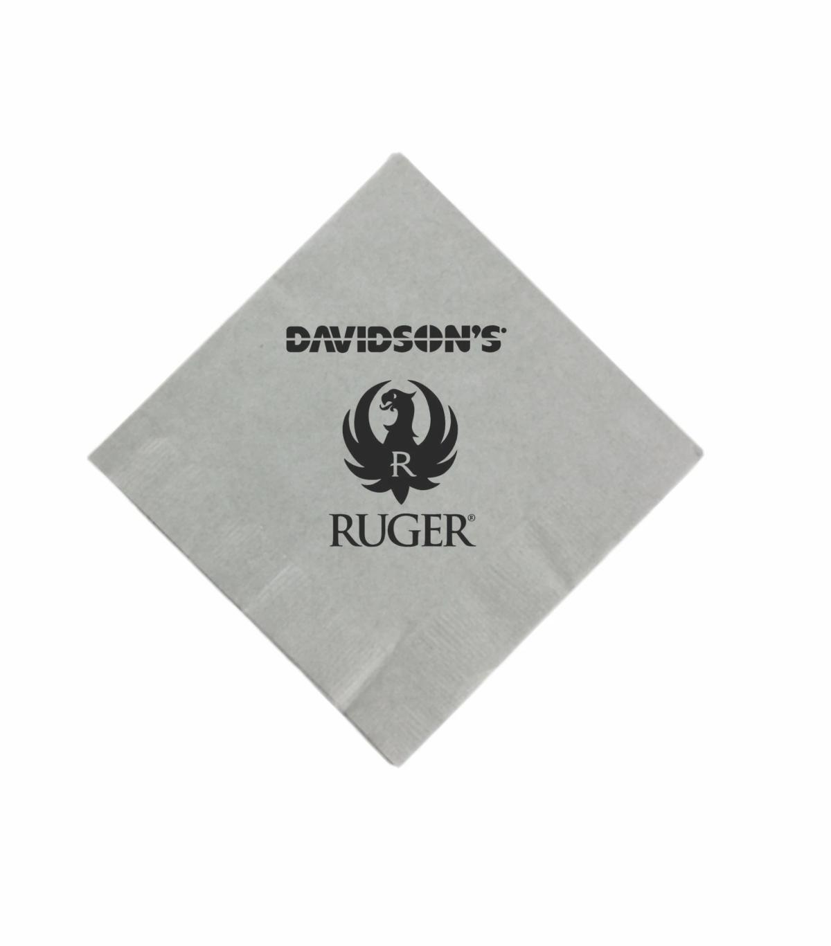Silver 3 Ply Beverage Napkins