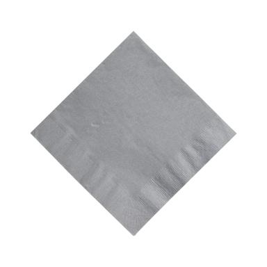 Silver 3 Ply Beverage Napkins