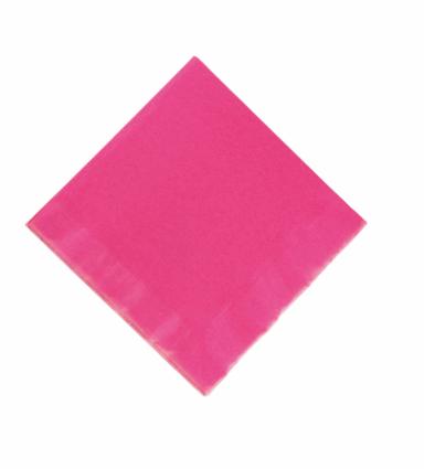 Magenta Pink 3 Ply Beverage Napkins