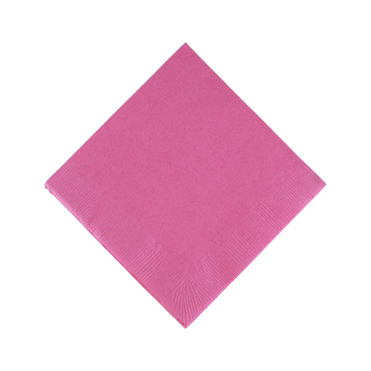 Candy Pink 3 Ply Beverage Napkins