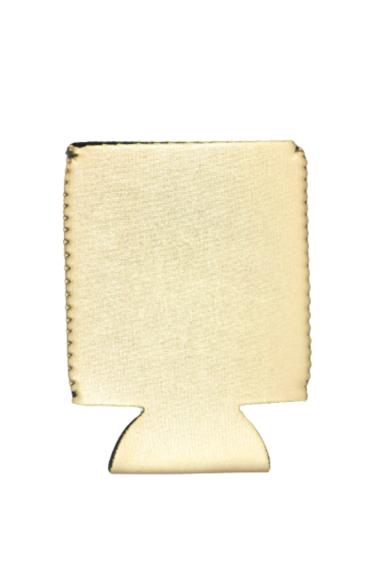 Metallic Gold Neoprene Flat Can Cooler
