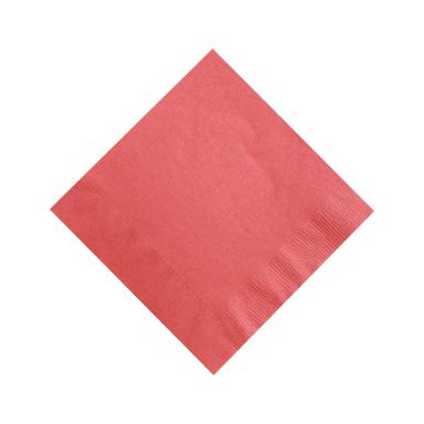 Coral Pink 3 Ply Beverage Napkins