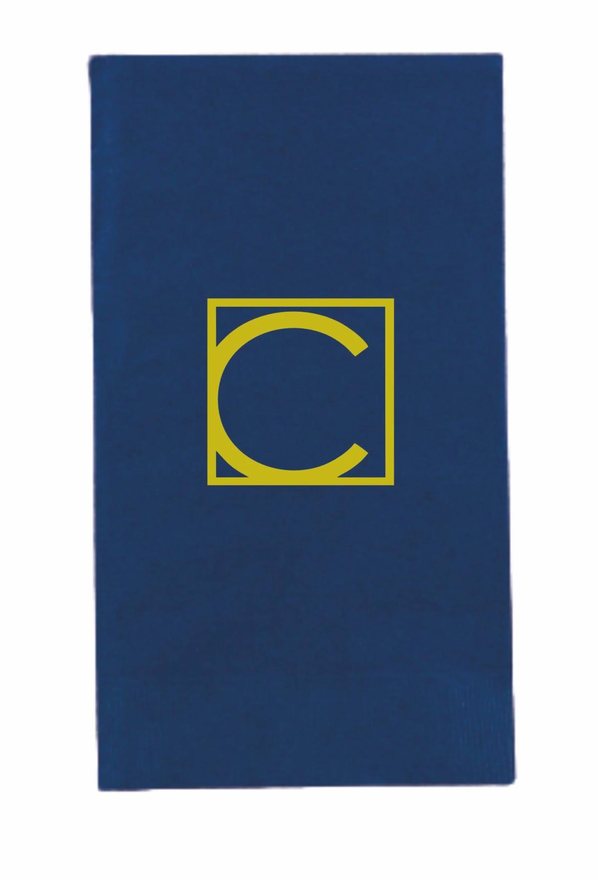 Navy Blue 3 Ply Paper Guest Towels