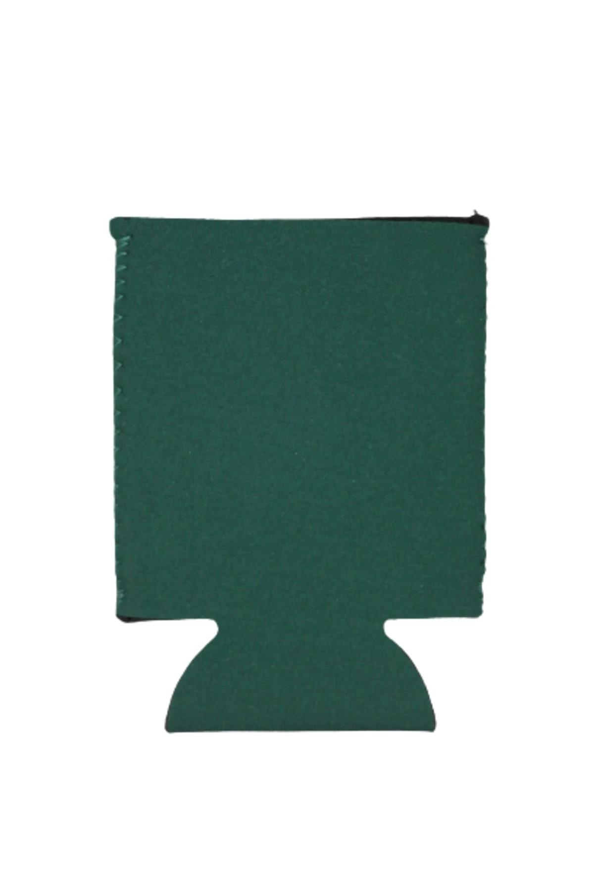 Hunter Green Neoprene Flat Can Cooler