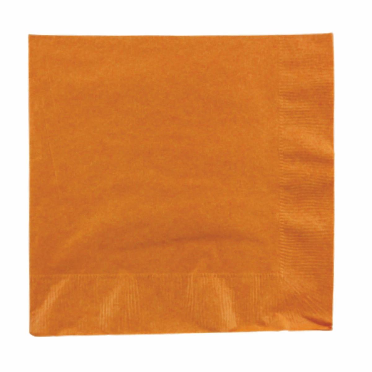 Pumpkin Spice Orange 3 Ply Luncheon Napkins