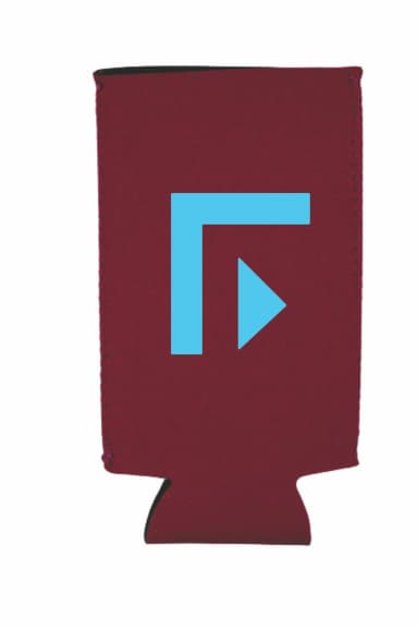 Burgundy Neoprene Slim Can Cooler
