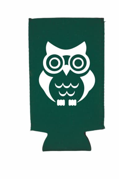 Hunter Green Neoprene Slim Can Cooler