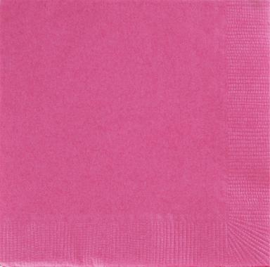 Candy Pink 3 Ply Dinner Napkins