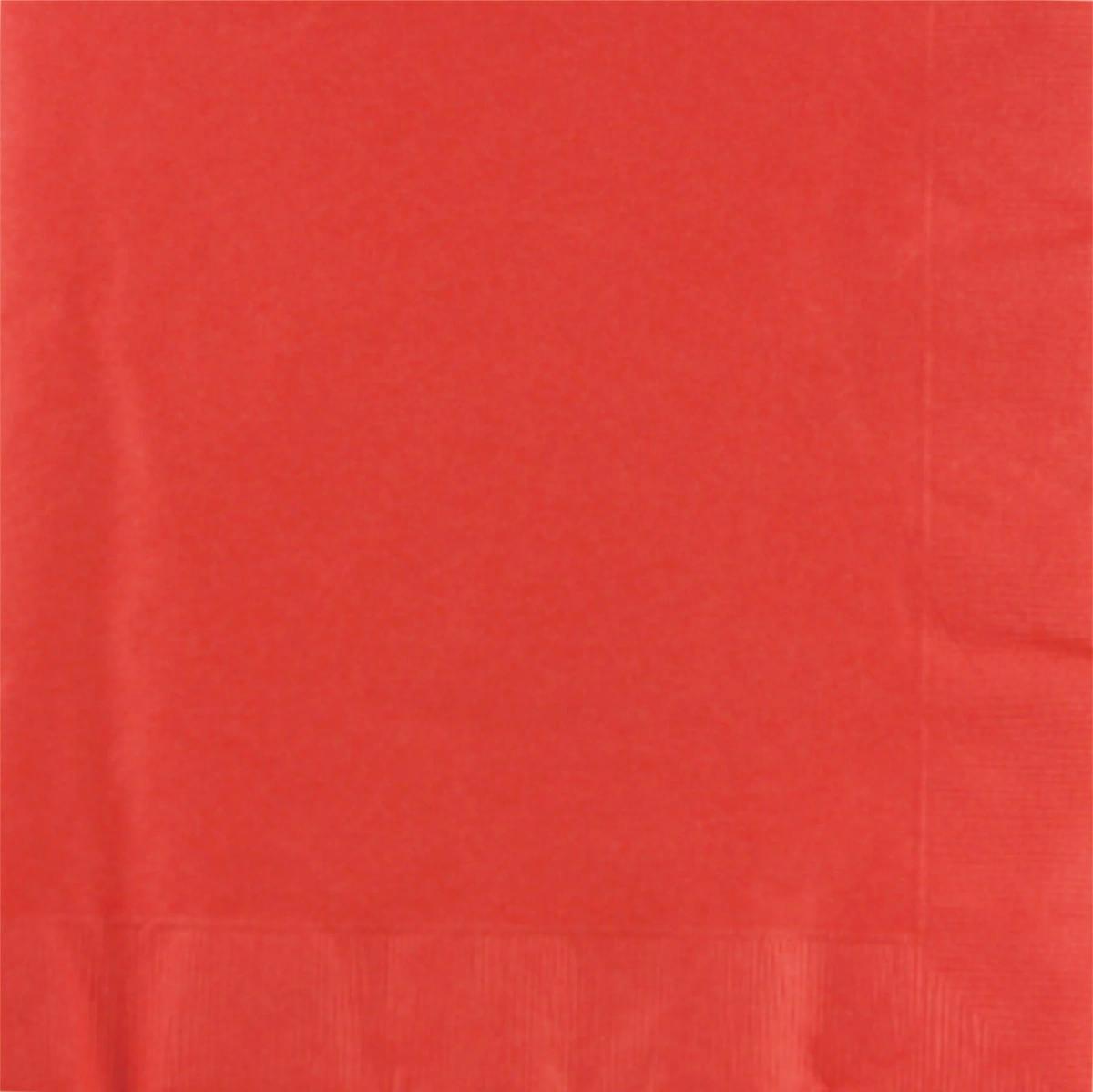 Coral Red 3 Ply Dinner Napkins