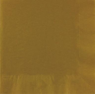 Gold 3 Ply Dinner Napkins