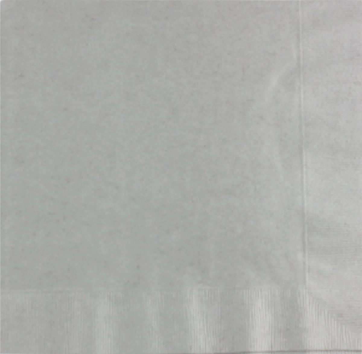 Silver 3 Ply Dinner Napkins