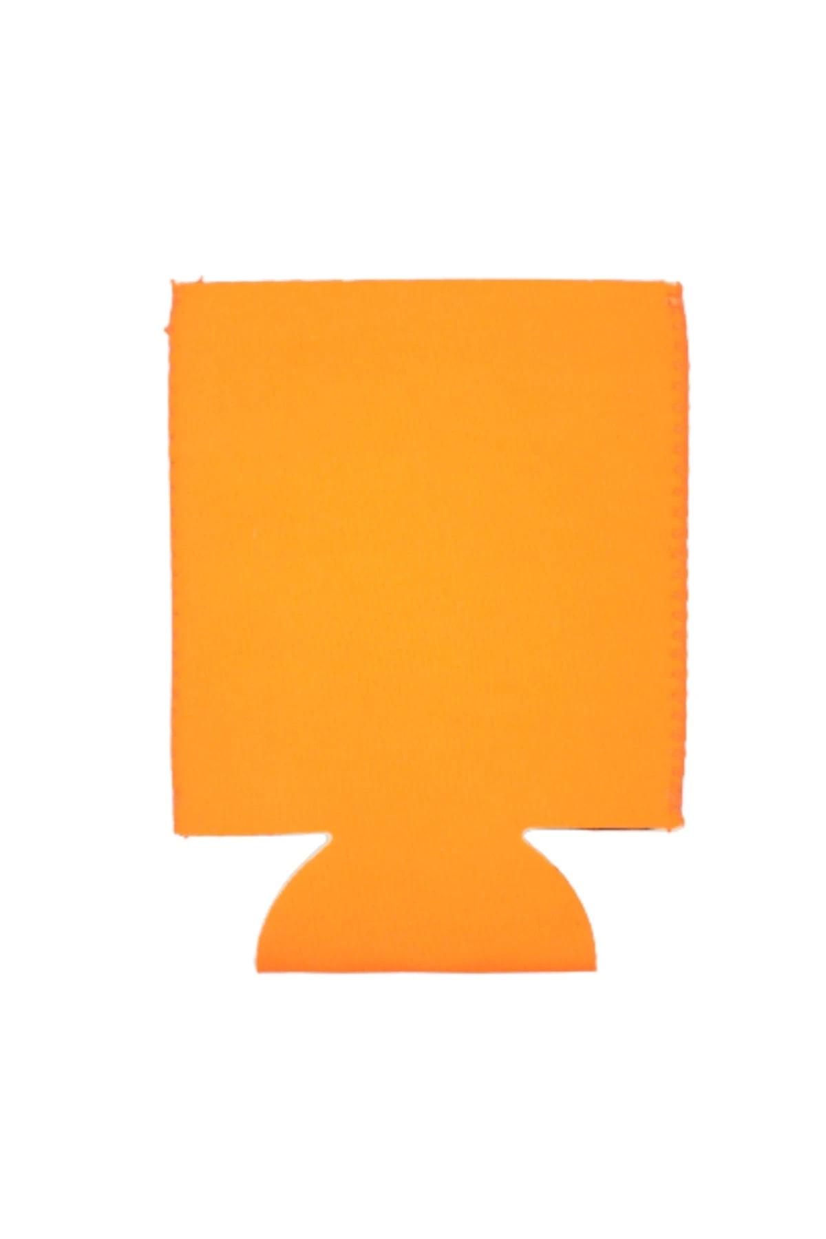 Orange Neoprene Flat Can Cooler