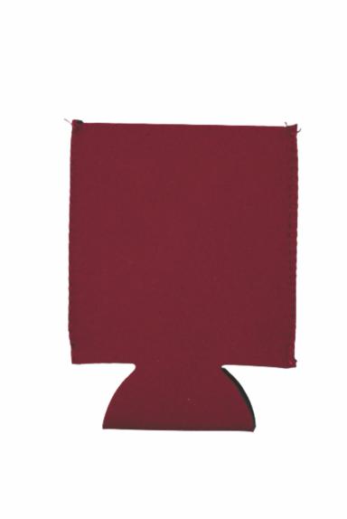 Burgundy Neoprene Flat Can Cooler