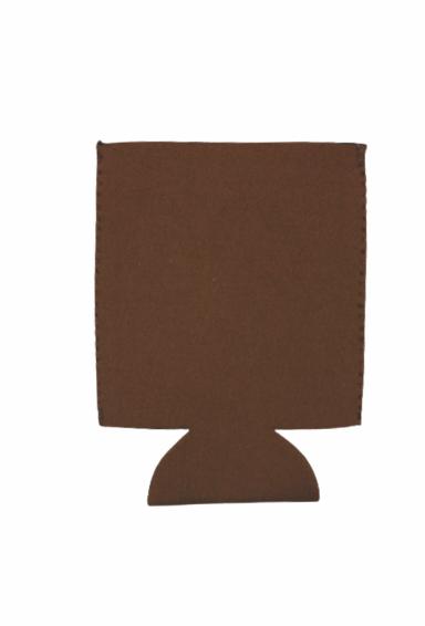 Brown Neoprene Flat Can Cooler