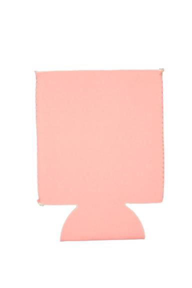 Coral Neoprene Flat Can Cooler
