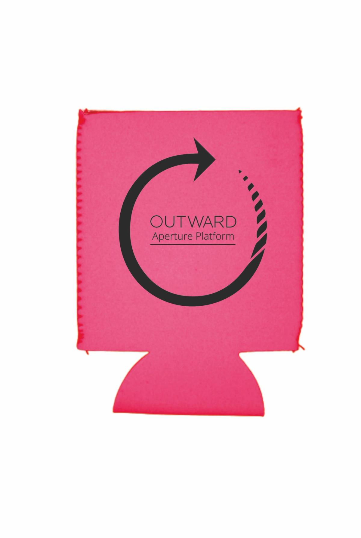 Neon Pink Neoprene Flat Can Cooler