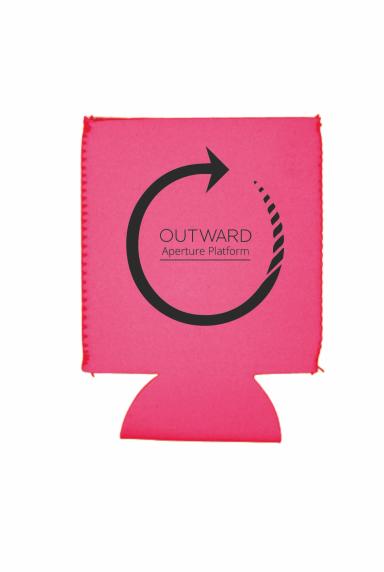 Neon Pink Neoprene Flat Can Cooler