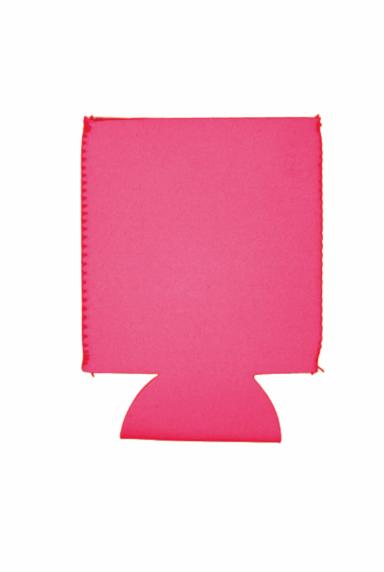 Neon Pink Neoprene Flat Can Cooler