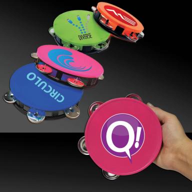 Plastic Pad Printed Neon Tambourine