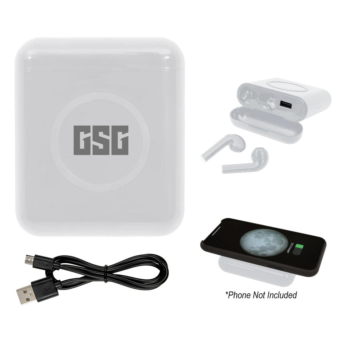 True Wireless Earbuds with Charger & Power Bank