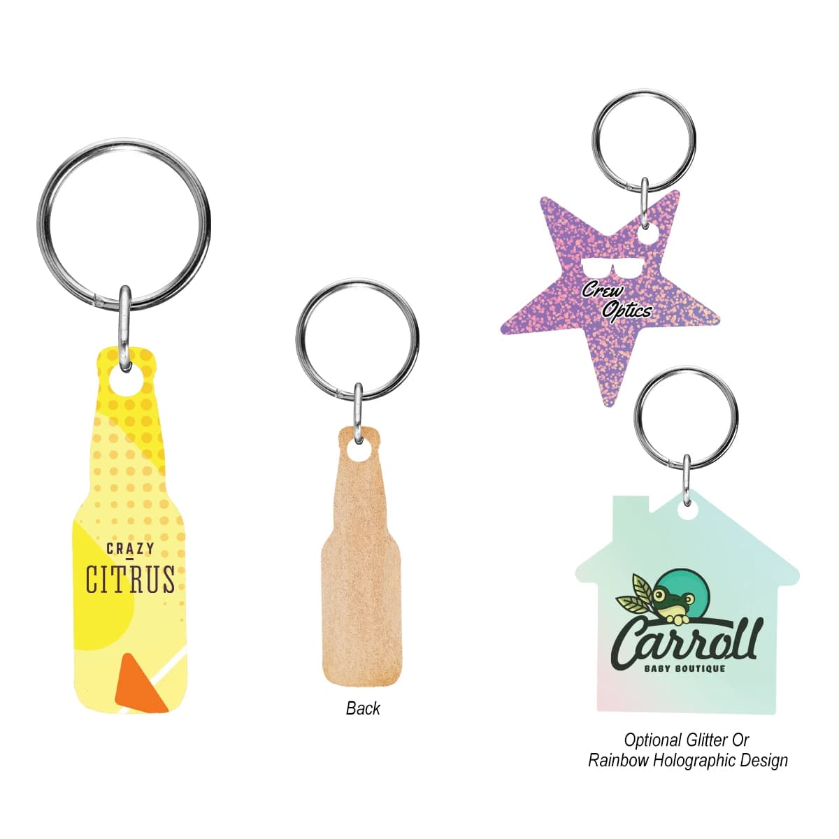 Full Color Wood Key Tag - 2"