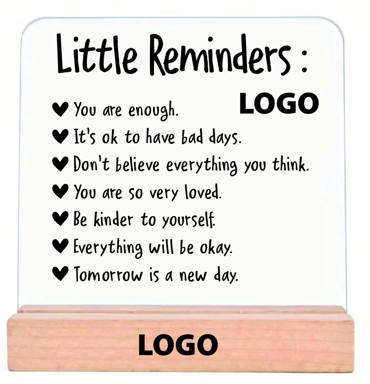 Clear Desk Plaque- Full color- with base