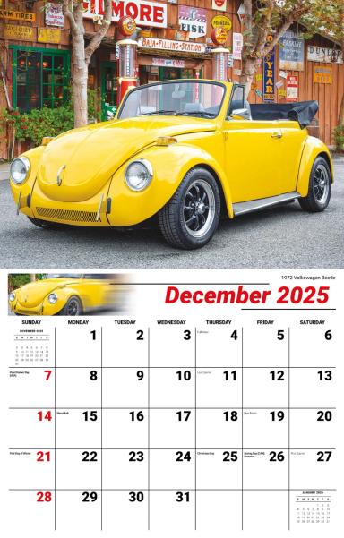 Galleria Wall Calendar 2026 Classic Cars