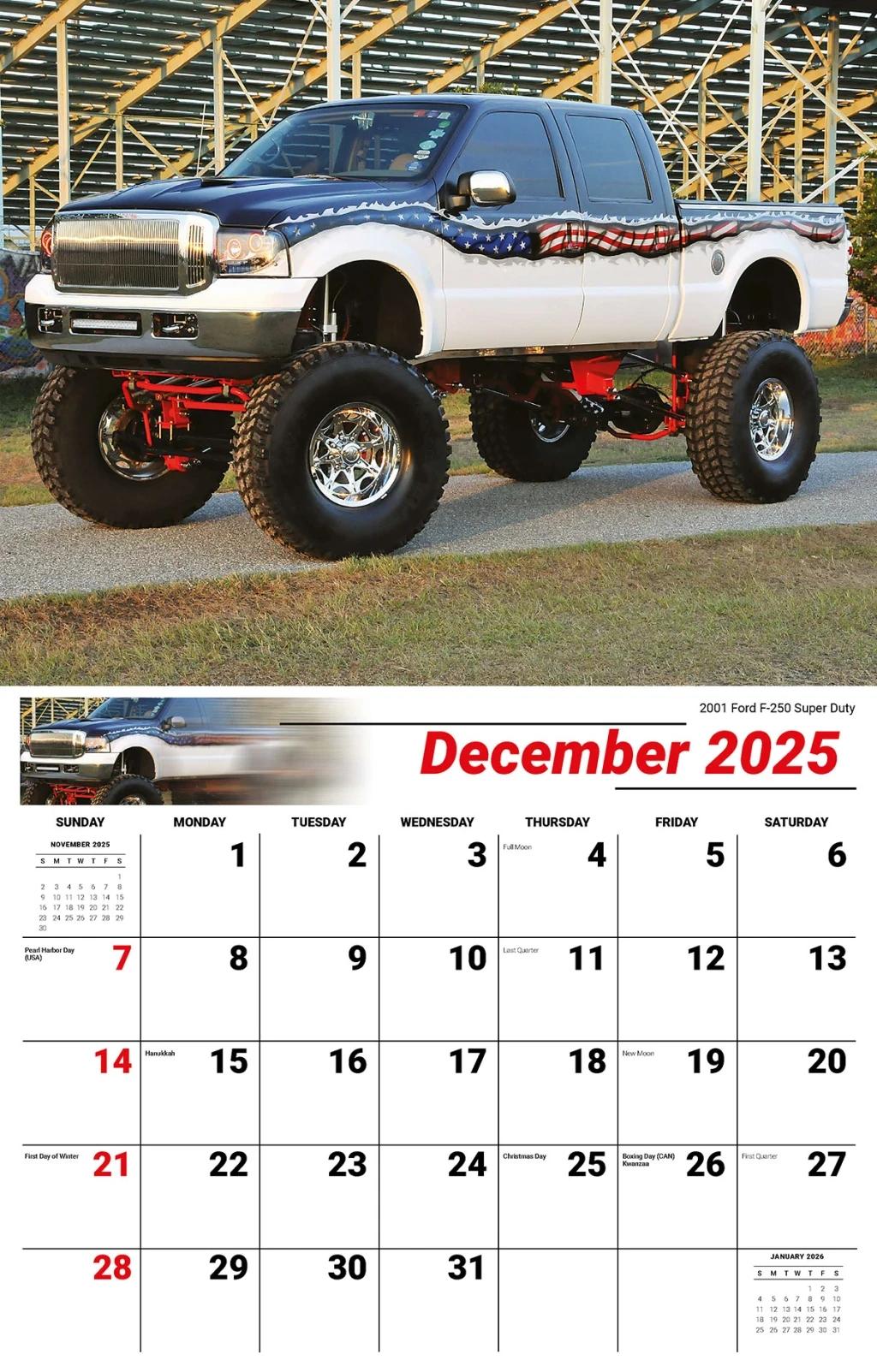 Galleria Wall Calendar 2026 Pumped Up Pickups
