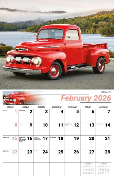 Galleria Wall Calendar 2026 Pumped Up Pickups