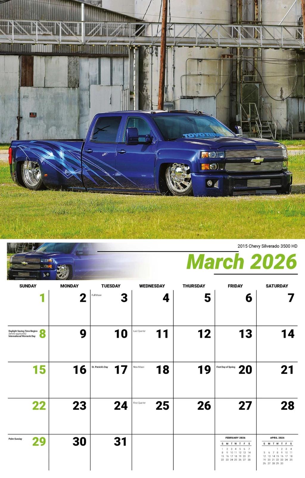Galleria Wall Calendar 2026 Pumped Up Pickups