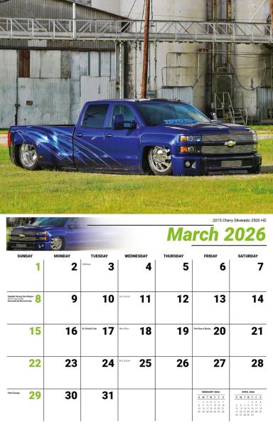 Galleria Wall Calendar 2026 Pumped Up Pickups