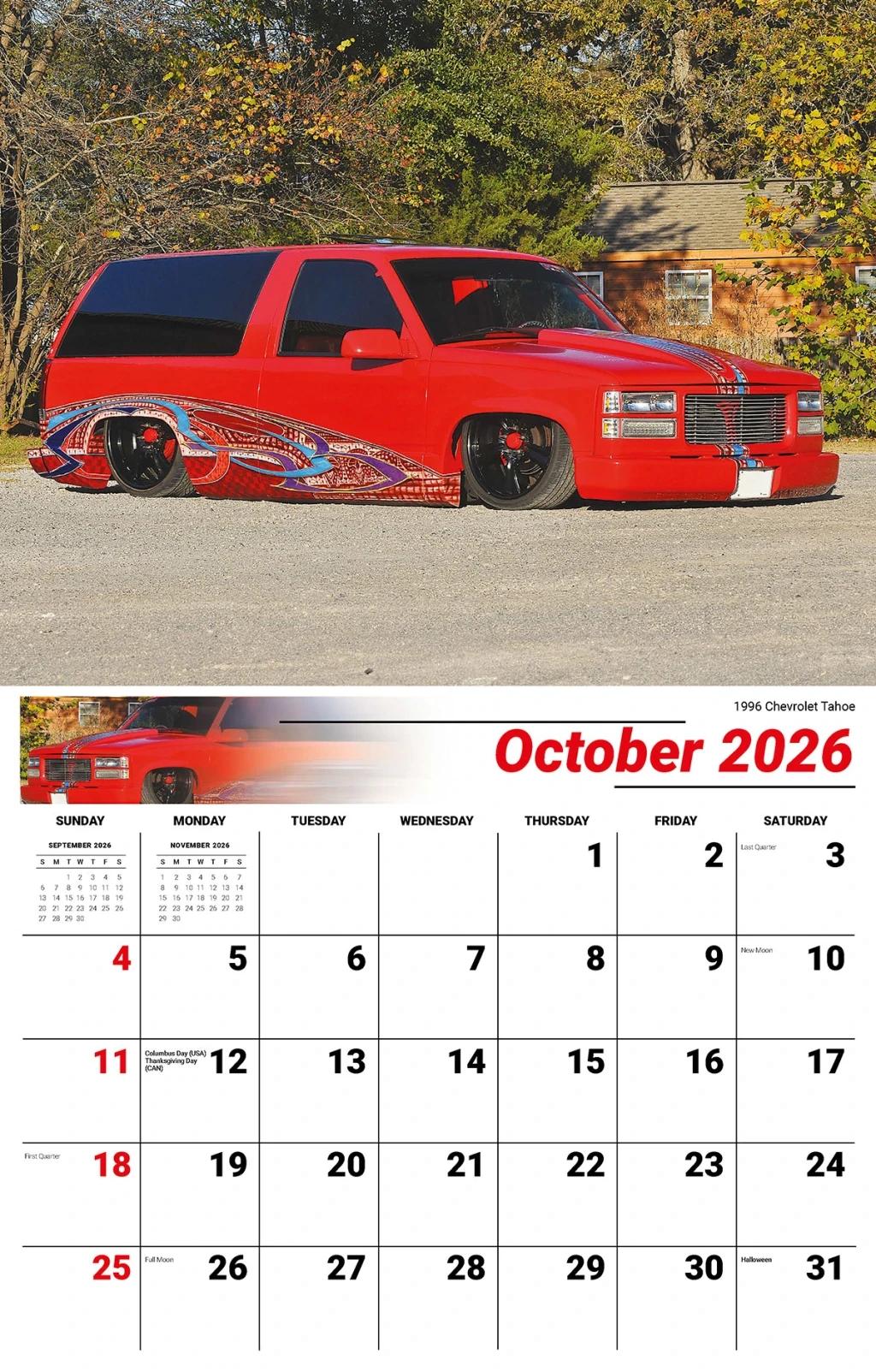 Galleria Wall Calendar 2026 Pumped Up Pickups