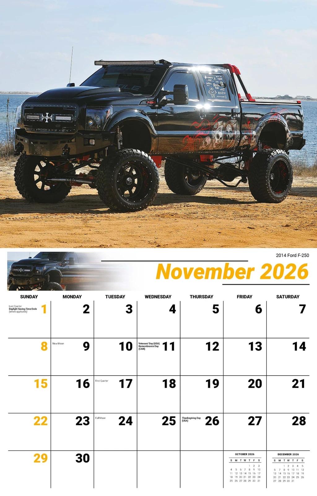 Galleria Wall Calendar 2026 Pumped Up Pickups