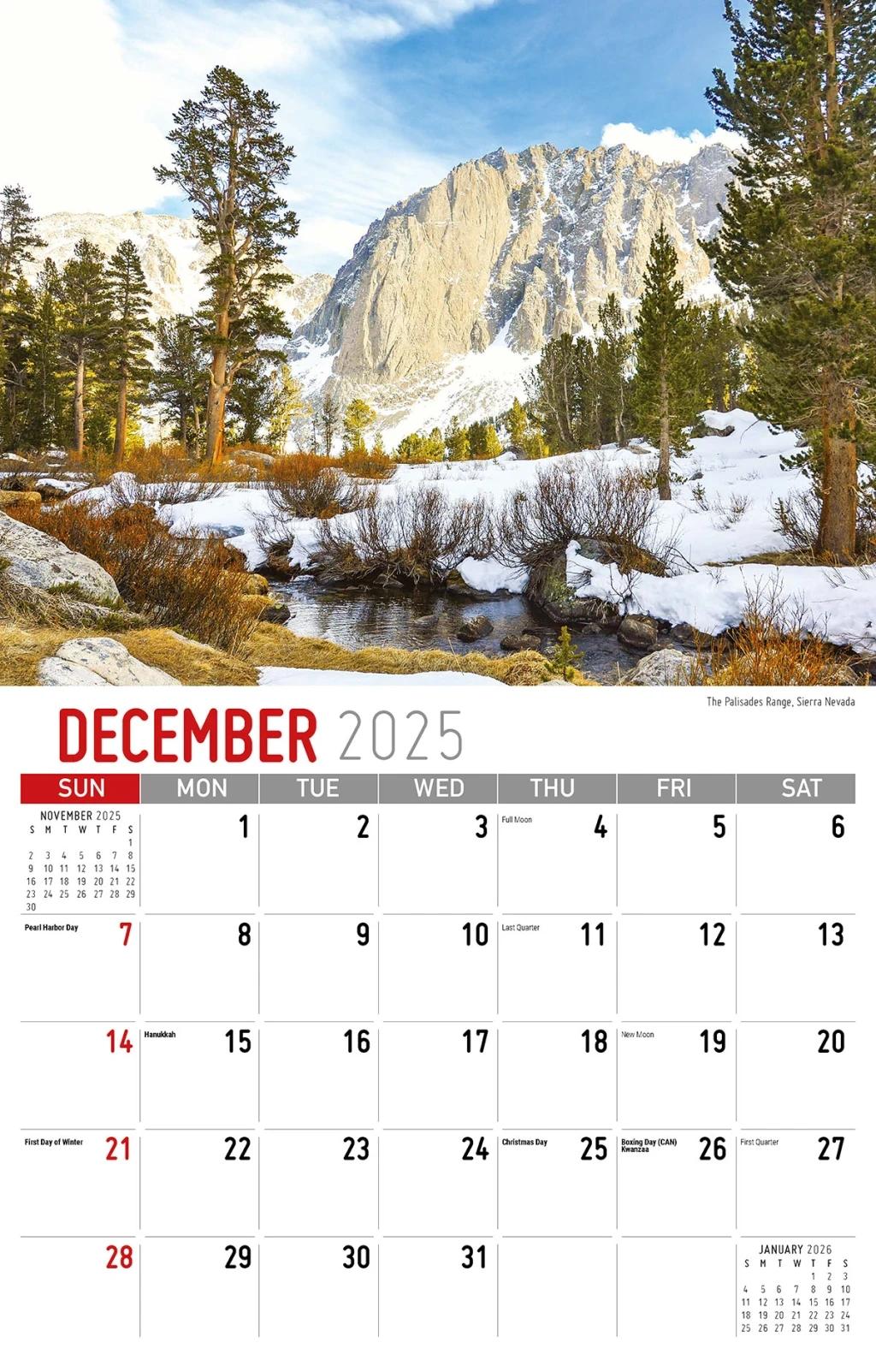 Galleria Wall Calendar 2026 Scenes of California