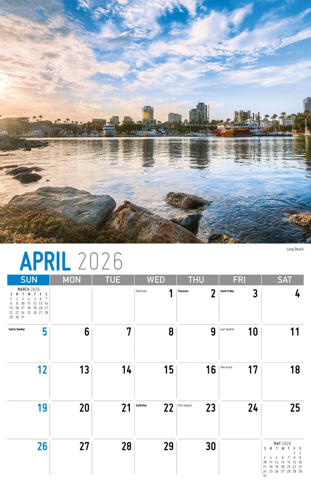 Galleria Wall Calendar 2026 Scenes of California