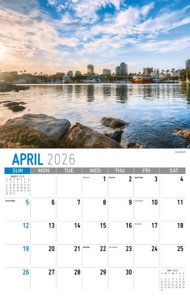 Galleria Wall Calendar 2026 Scenes of California