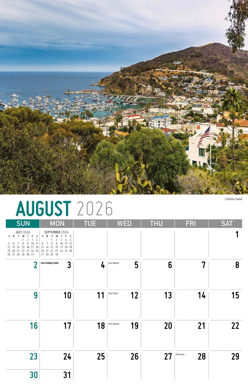 Galleria Wall Calendar 2026 Scenes of California