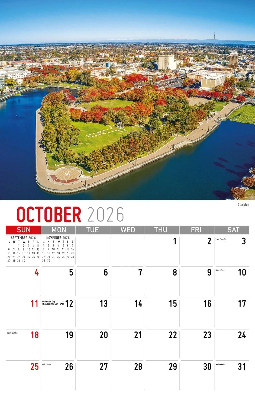 Galleria Wall Calendar 2026 Scenes of California