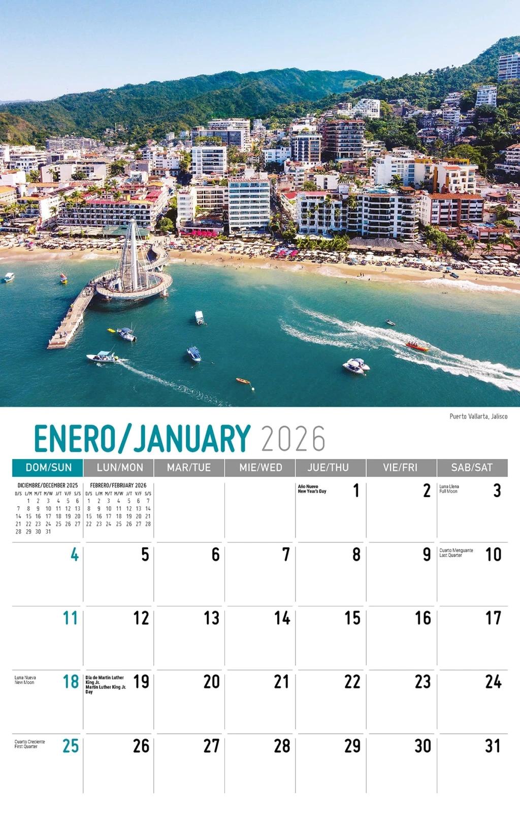 Galleria Wall Calendar 2026 Scenes Of Mexico (Spanish/English)